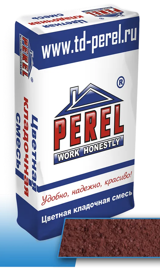 Цветная кладочная смесь Perel NL 0160 50 кг красный